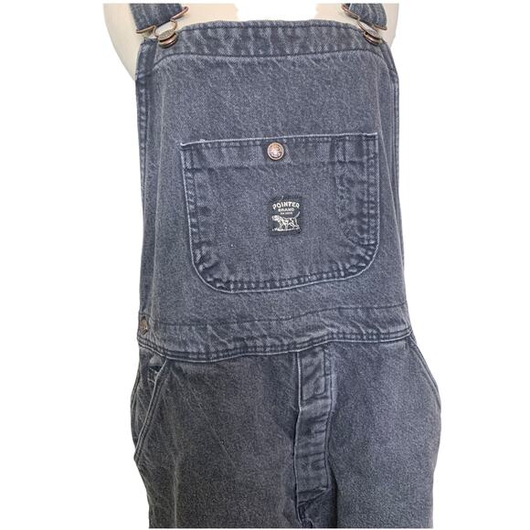Pointer Brand black denim jean overalls size 36 waist - Picture 5 of 11